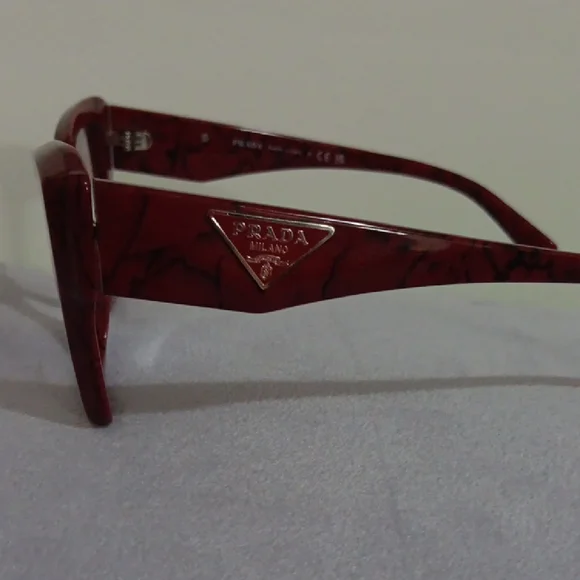 Authenric Prada 09ZV Women's Bold Red Glasses NWOT - Picture 2 of 8